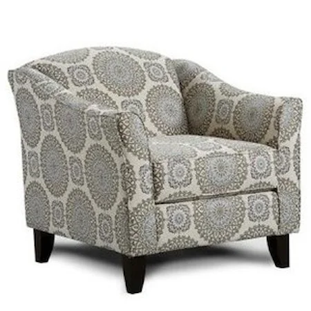 Contemporary Accent Chair with Tapered Legs